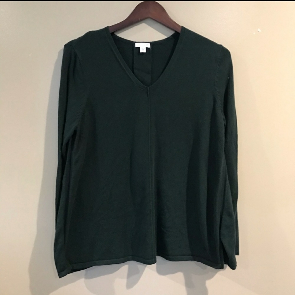 J.Jill green sweater with side slit